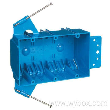 B344A 3-Gang 44 cu. in. New Work PVC Outlet electrical switch box surface mount electrical box Old Work shallow electrical box